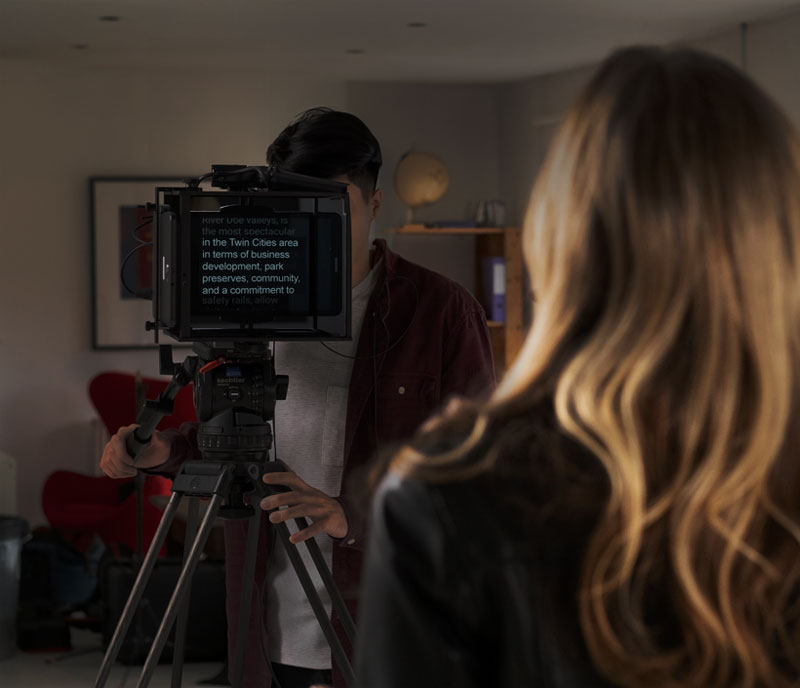 teleprompter scripted video production